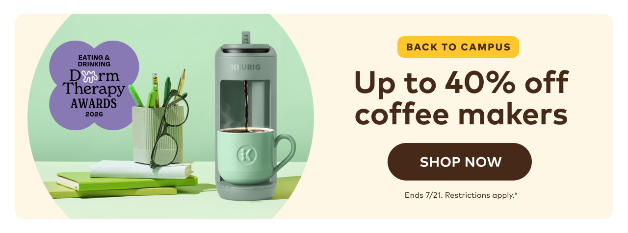 Up to 40% off coffee makers with code BREWREADY26
