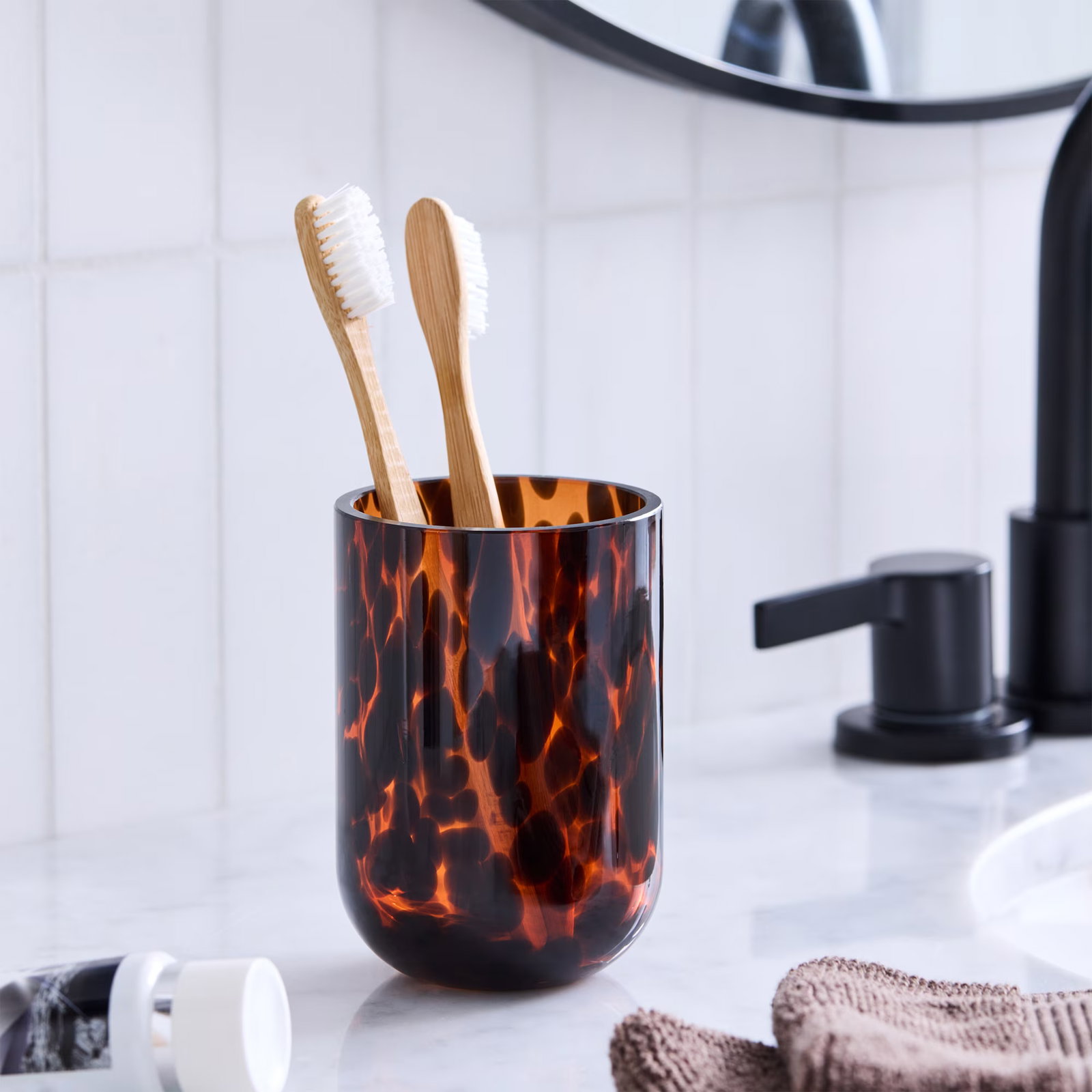 Glass Toothbrush Holder