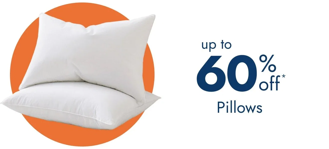 Pillows up to 60% off