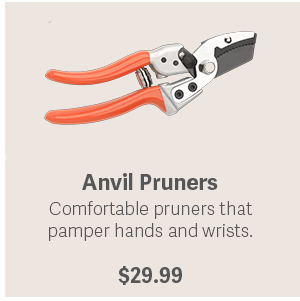 Anvil Pruners - Comfortable pruners that pamper hands and wrists. $29.99