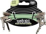 Ernie Ball Flex Patch Cables, Glow In Dark, 3 inch, 3-Pack