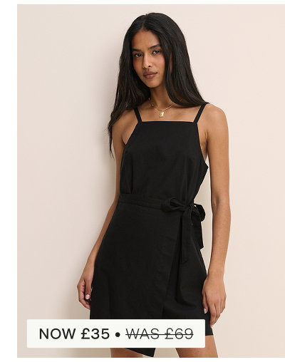 Black Wrap Kourtney Mini Dress