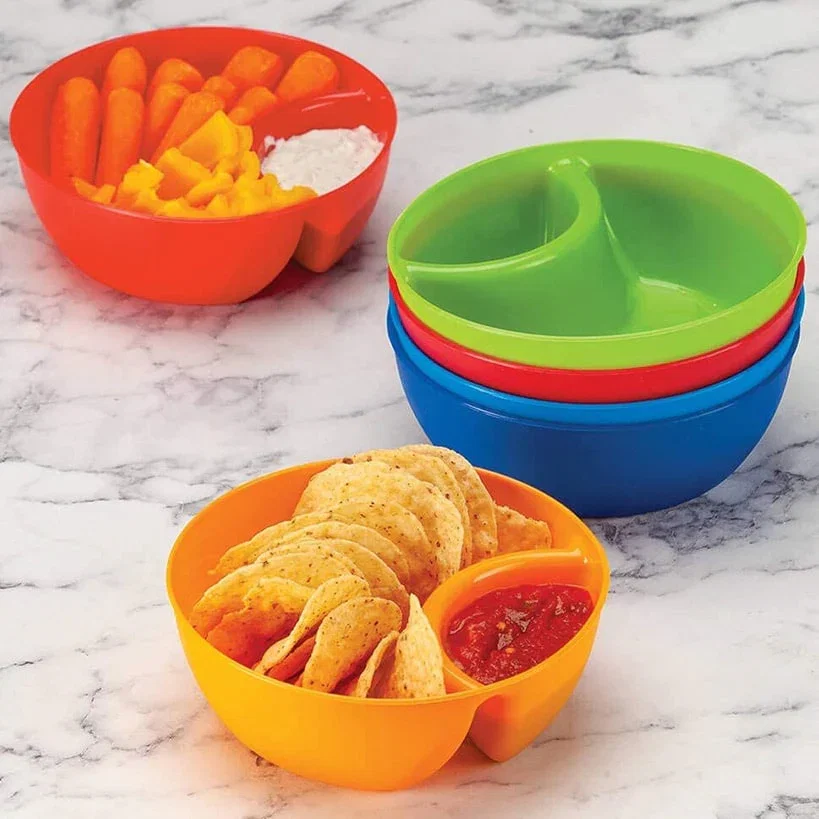Image of Individual Snack and Dip Bowls Chips Serving Bowls Set of 6