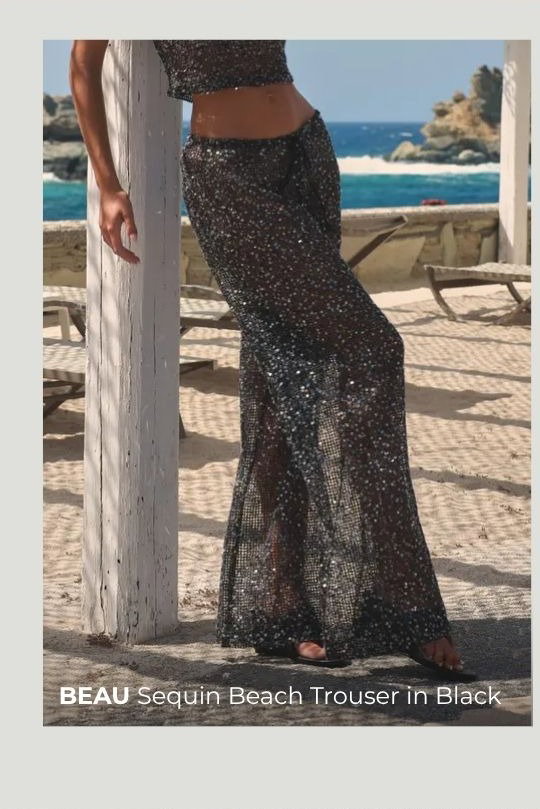 beau sequin beach trouser 