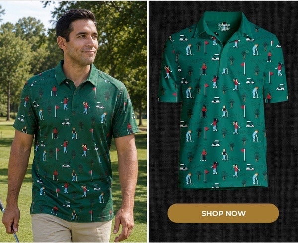 Men's Pixel Par Golf Polo - shop now