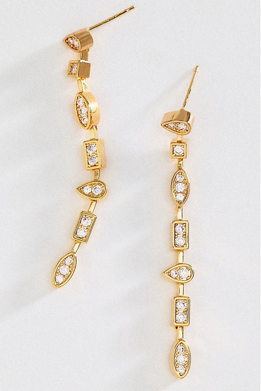 Mixed Gemstone Drop Earrings