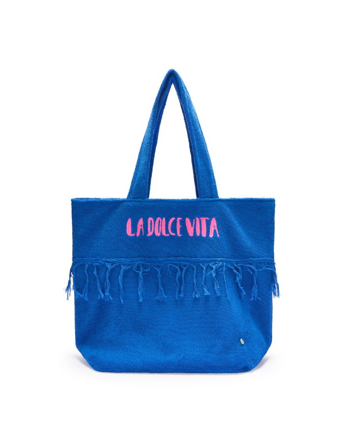 Frottee-Shopper mit Stickerei
