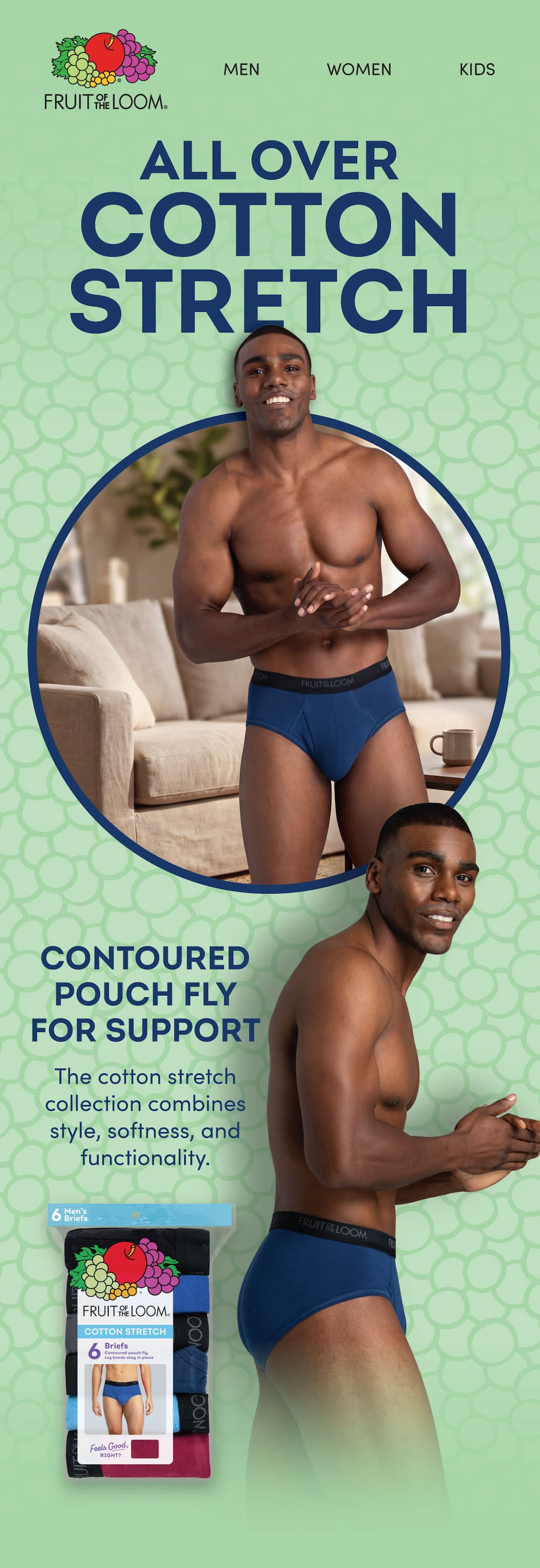 cotton stretch briefs on walmart