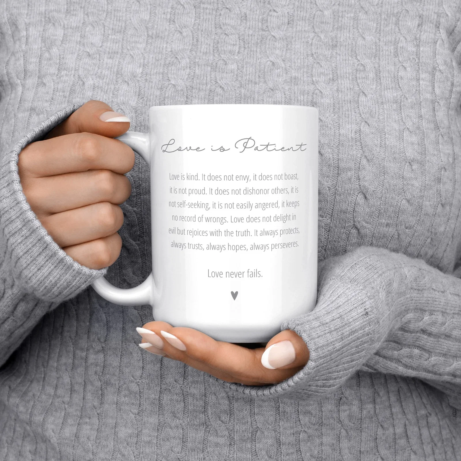 Love is Patient Quote Mug