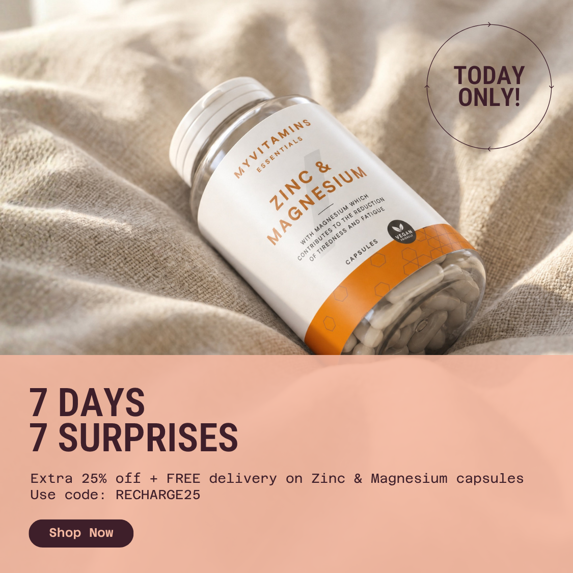 Zinc & Magnesium - Extra 25% Off + FREE Delivery