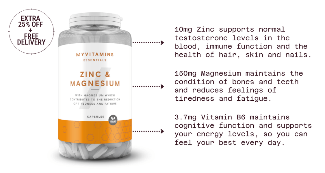 Zinc & Magnesium - Extra 25% Off + FREE Delivery