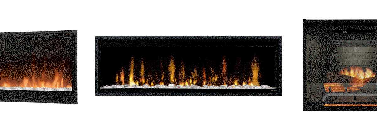 Carousel of Dimplex electric fireplaces
