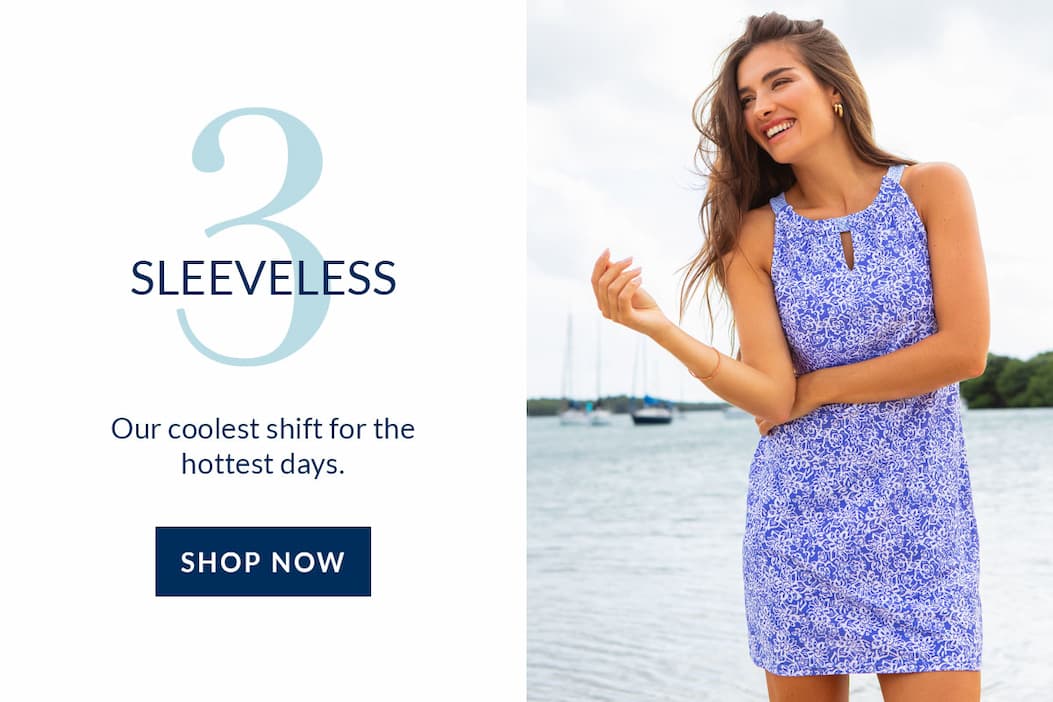 Shop our Sleeveless Shift Dresses