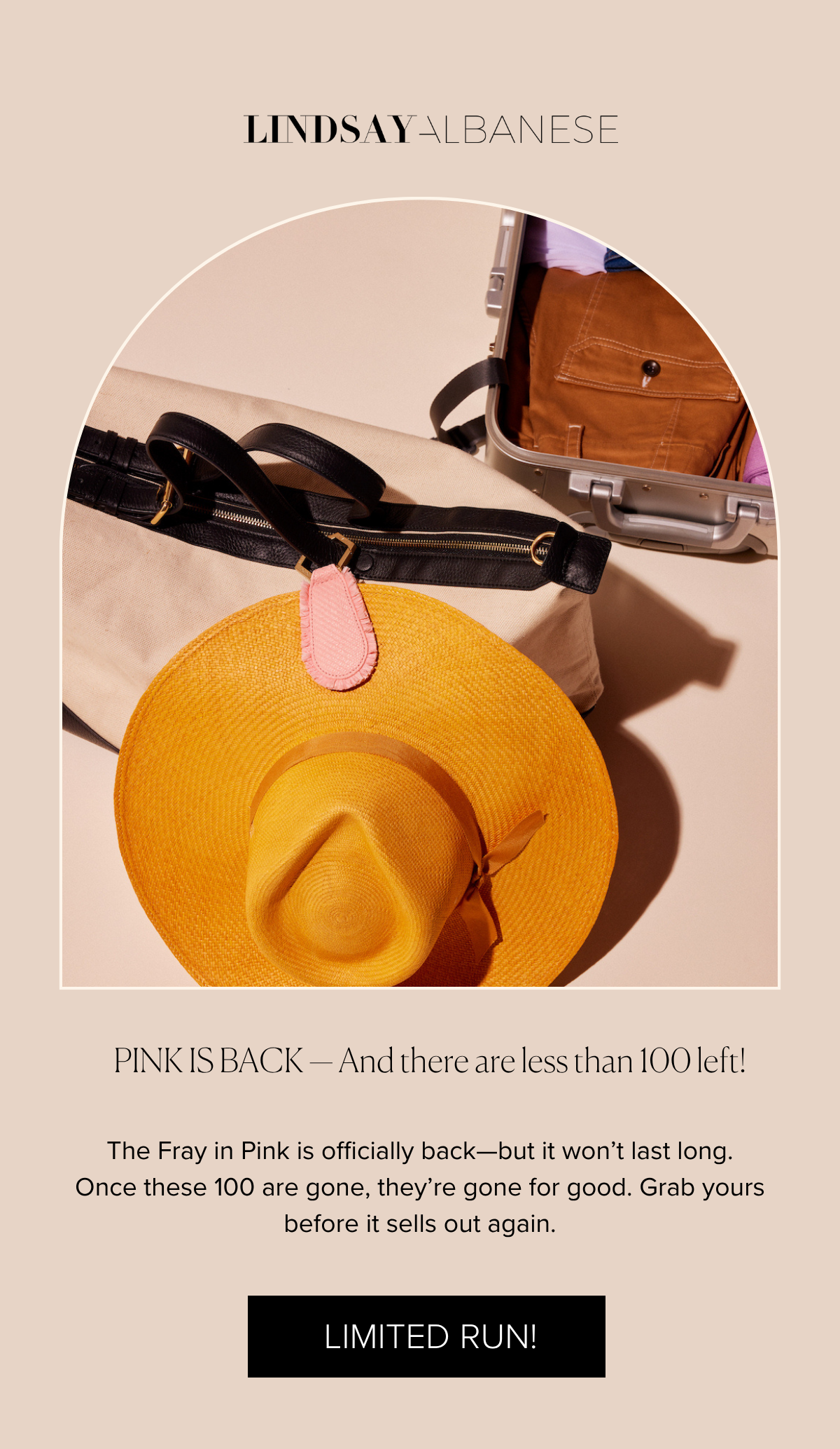 PINK IS BACK — And there are less than 100 left! The Fray in Pink is officially back—but it won’t last long. Once these 100 are gone, they’re gone for good. Grab yours before it sells out again. LIMITED RUN