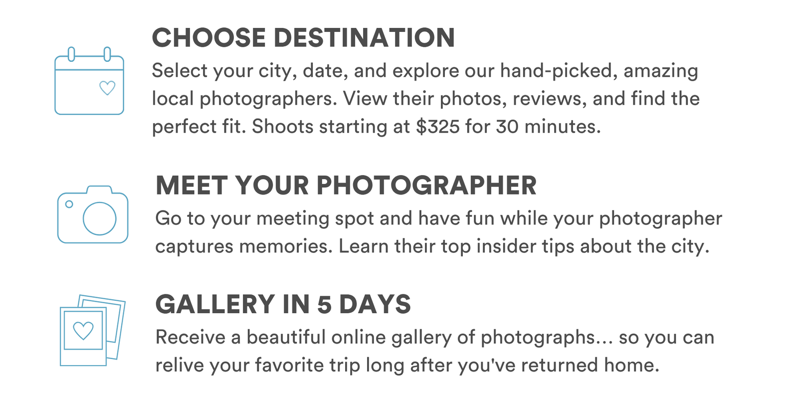 4 Simple Steps to booking a shoot
