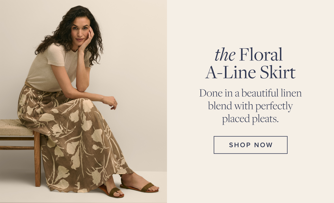 the Floral A-Line Skirt Shop Now