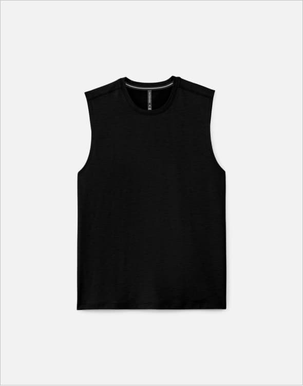 Black Interval Muscle Tee