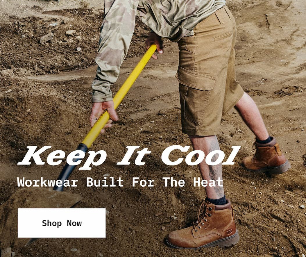 Keep It Cool. Workwear Built For The Heat. Shop Now.