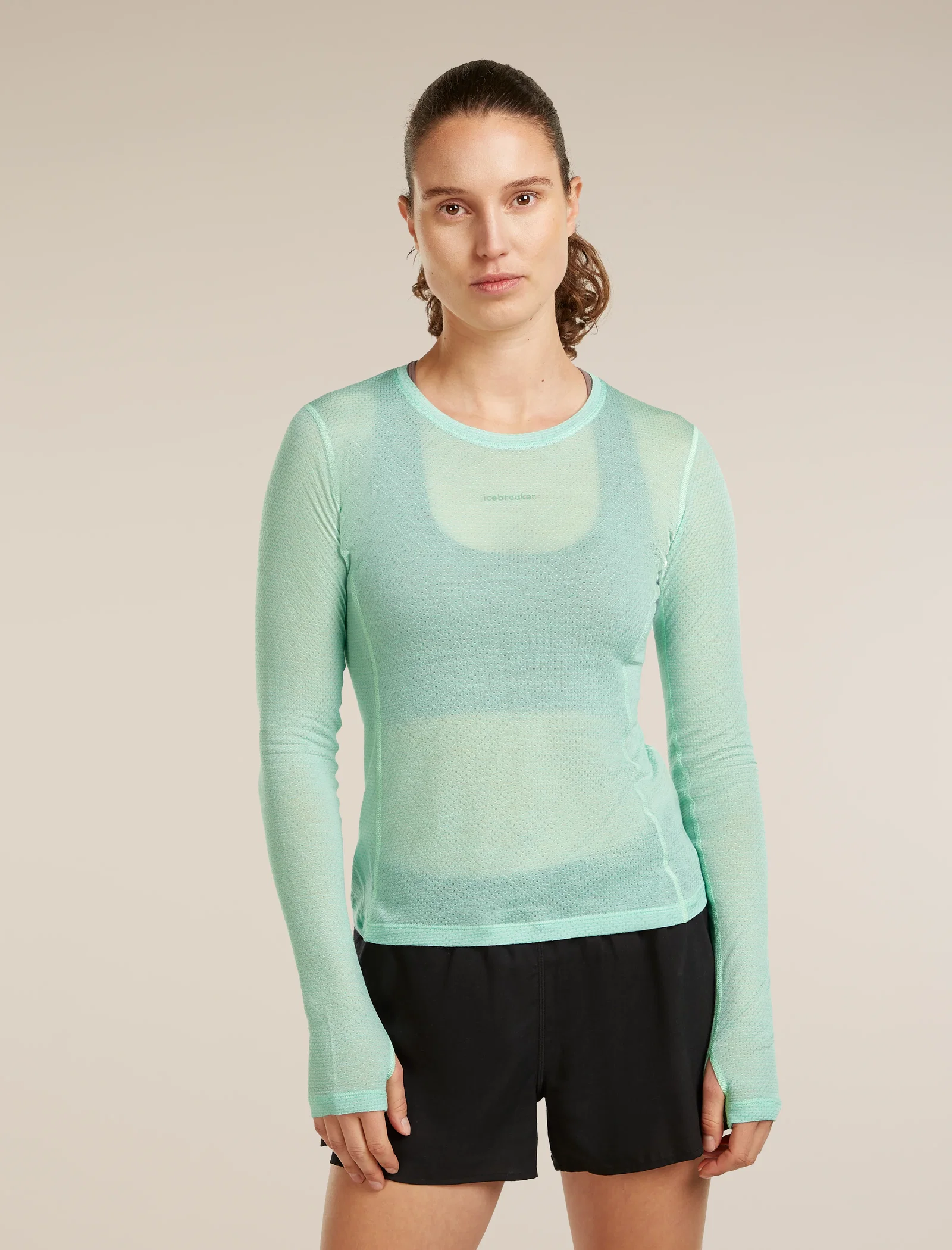 Women's Merino Blend 75 Cool-Lite™ Featherlight™ Long Sleeve Crewe - Mint / S