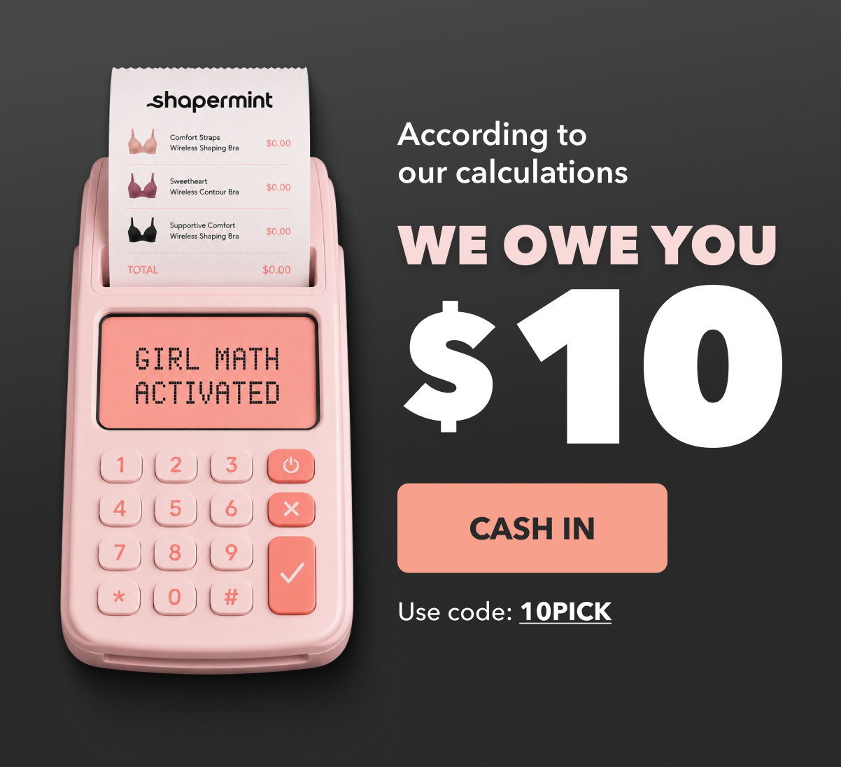 WE OWE YOU $10