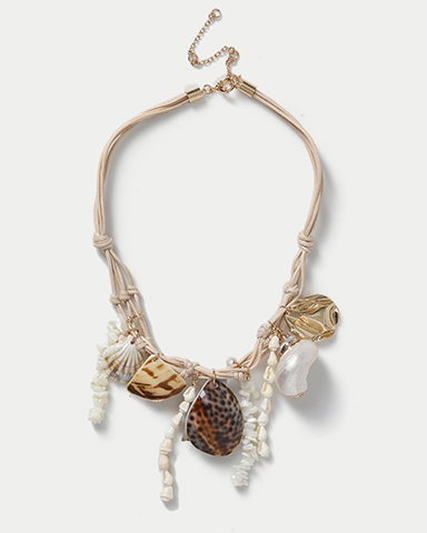 Cream Multi Mixed Shell Necklace