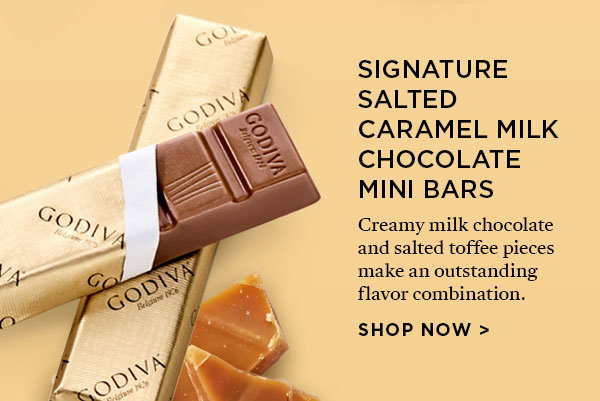 Signature Salted Caramel Milk Chocolate Mini Bars, Set of 12