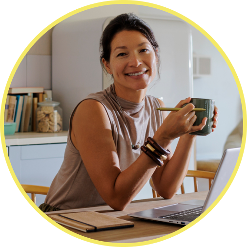 Woman holding a cup of coffee | Longevity Series