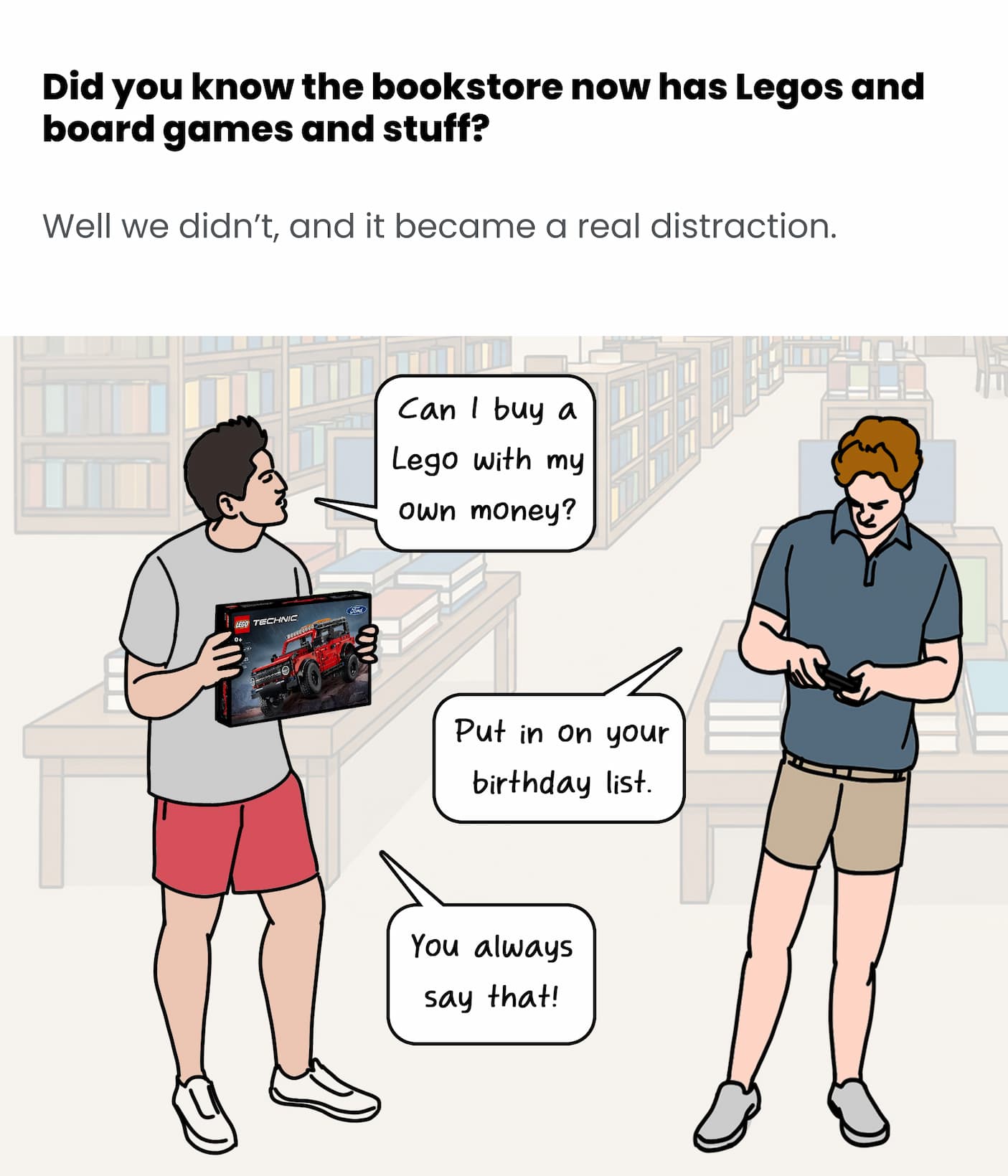 Bookstores now have Legos