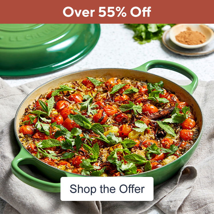 Le Creuset 26cm Shallow Cast Iron Casserole & 25cm Rectangular Stoneware Dish