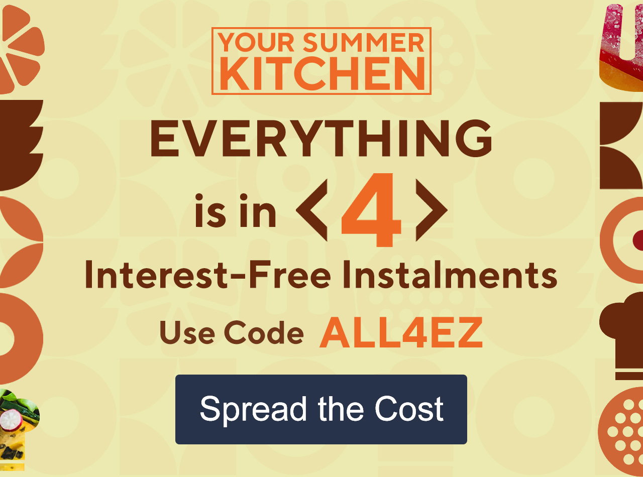 Everything is in 4 interest-free instalments with code ALL4EZ