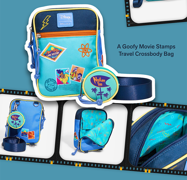 A Goofy Movie Stamps Travel Crossbody Bag