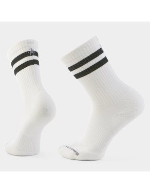 Everyday Athletic Striped Crew Socks-White / L