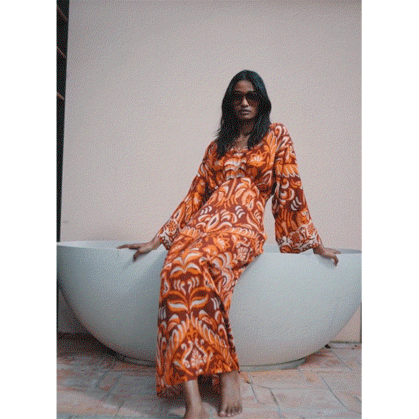 Ariadne Printed Kaftan Dress