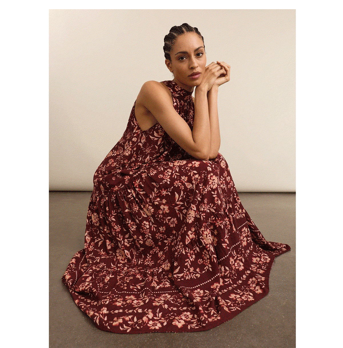 Anouk Printed Sleeveless Maxi Dress