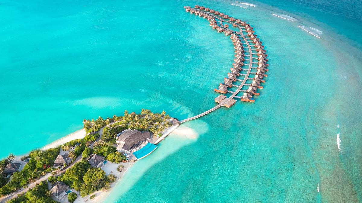 Maldives Private Island Pool Villas with Daily Breakfast, Nightly Dinner & Domestic Flight Transfers
