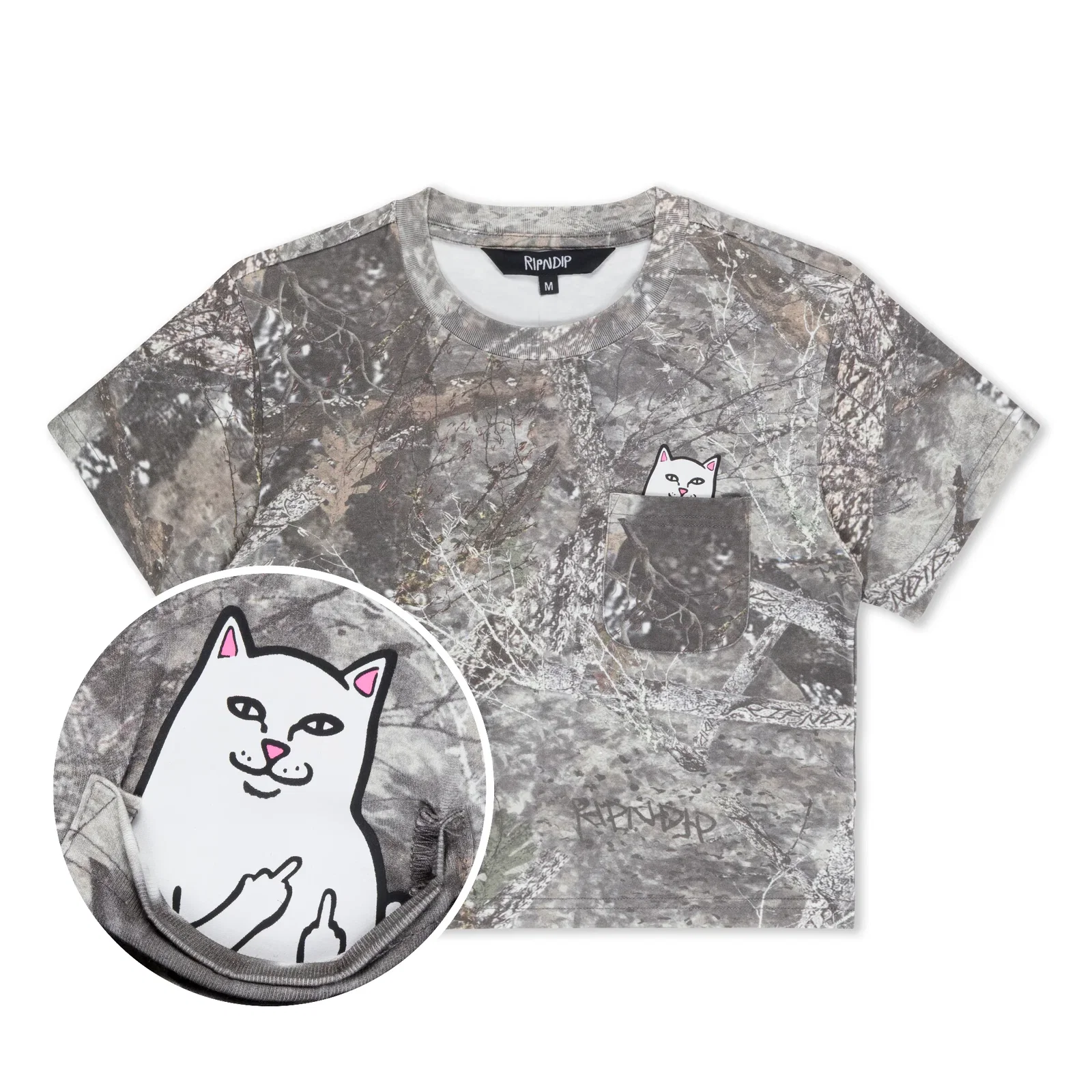 Image of Lord Nermal Cropped Pocket Tee (Nerm Tree Camo)