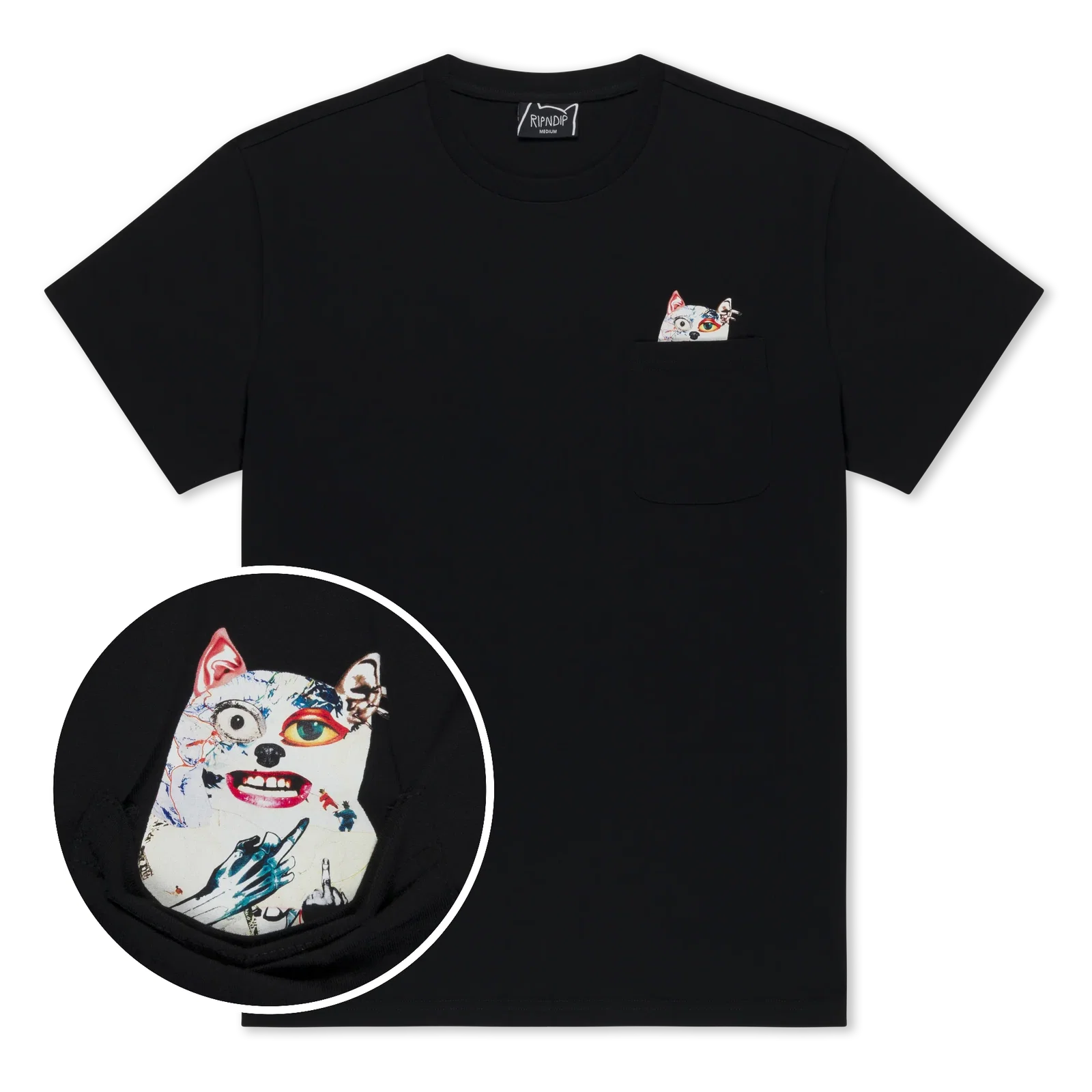 Image of Lord Nermal Collage Pocket Tee (Black)