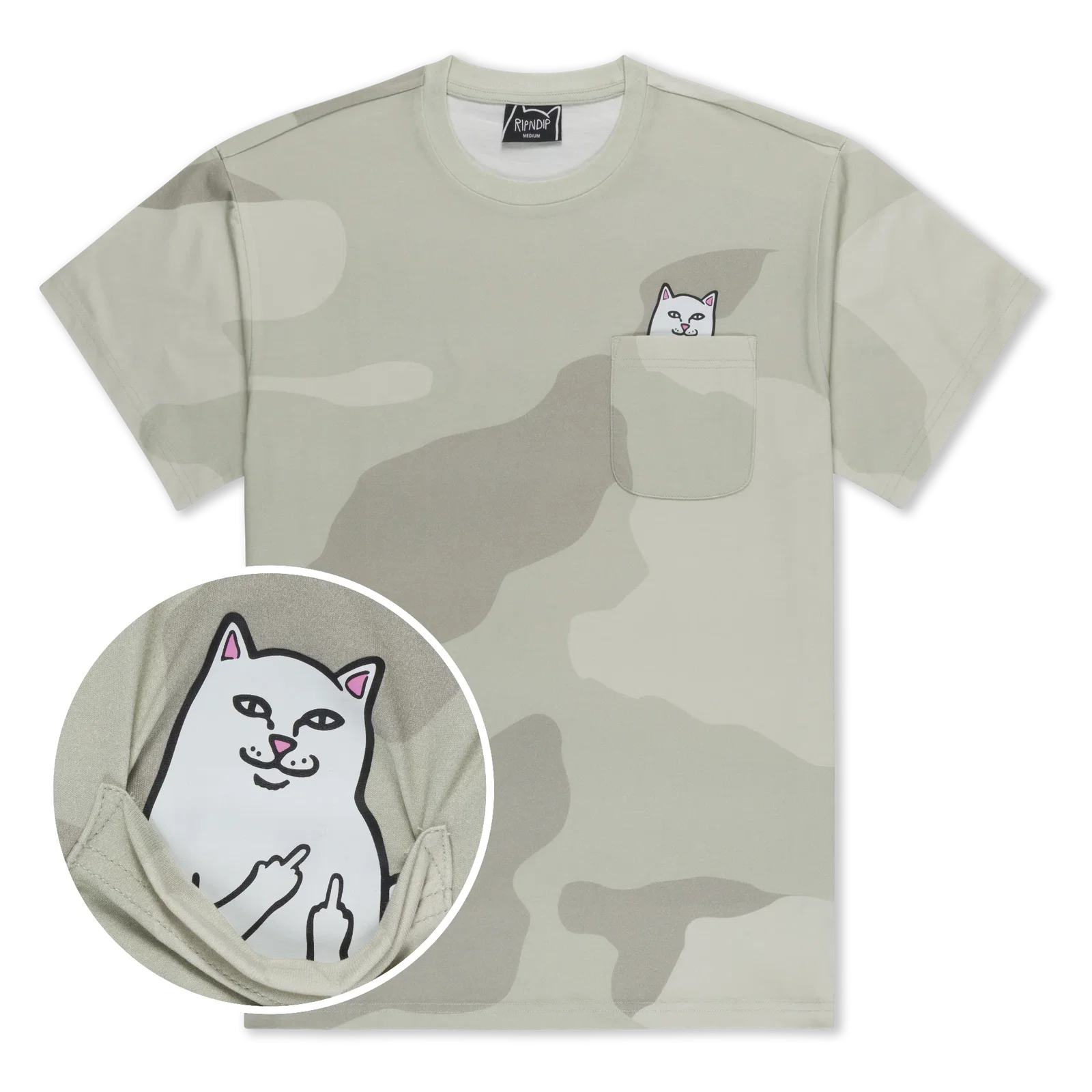 Image of Lord Nermal Pocket Tee (Bone Graffiti Camo)