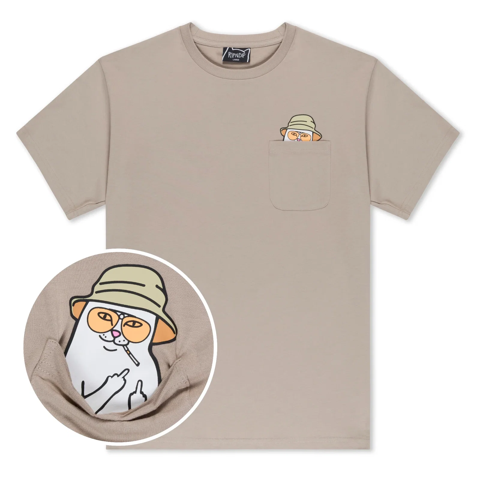 Image of Nermal S Thompson Pocket Tee (Tan)