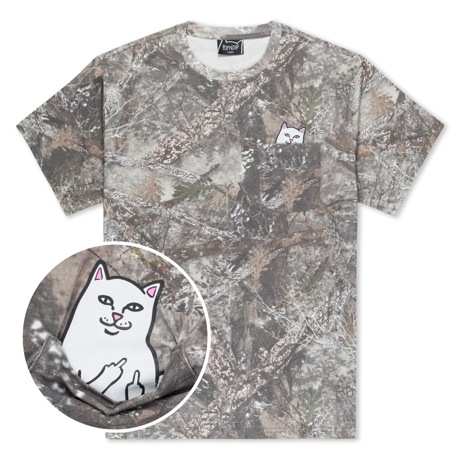 Image of Lord Nermal Pocket Tee (Nerm Tree Camo)