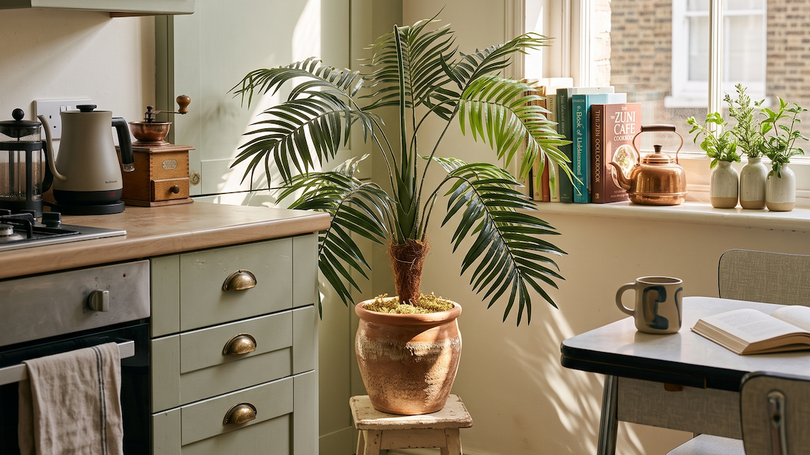 Introduce some equatorial style into your home with the Green Mini Palm Tree Artificial Plant from Homescapes. At 70 cm tall.