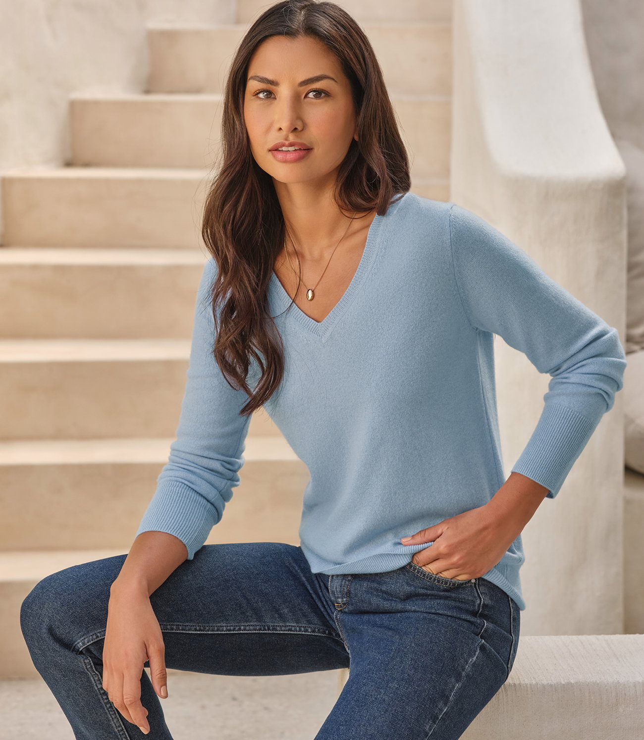 Cashmere V Neck Sweater