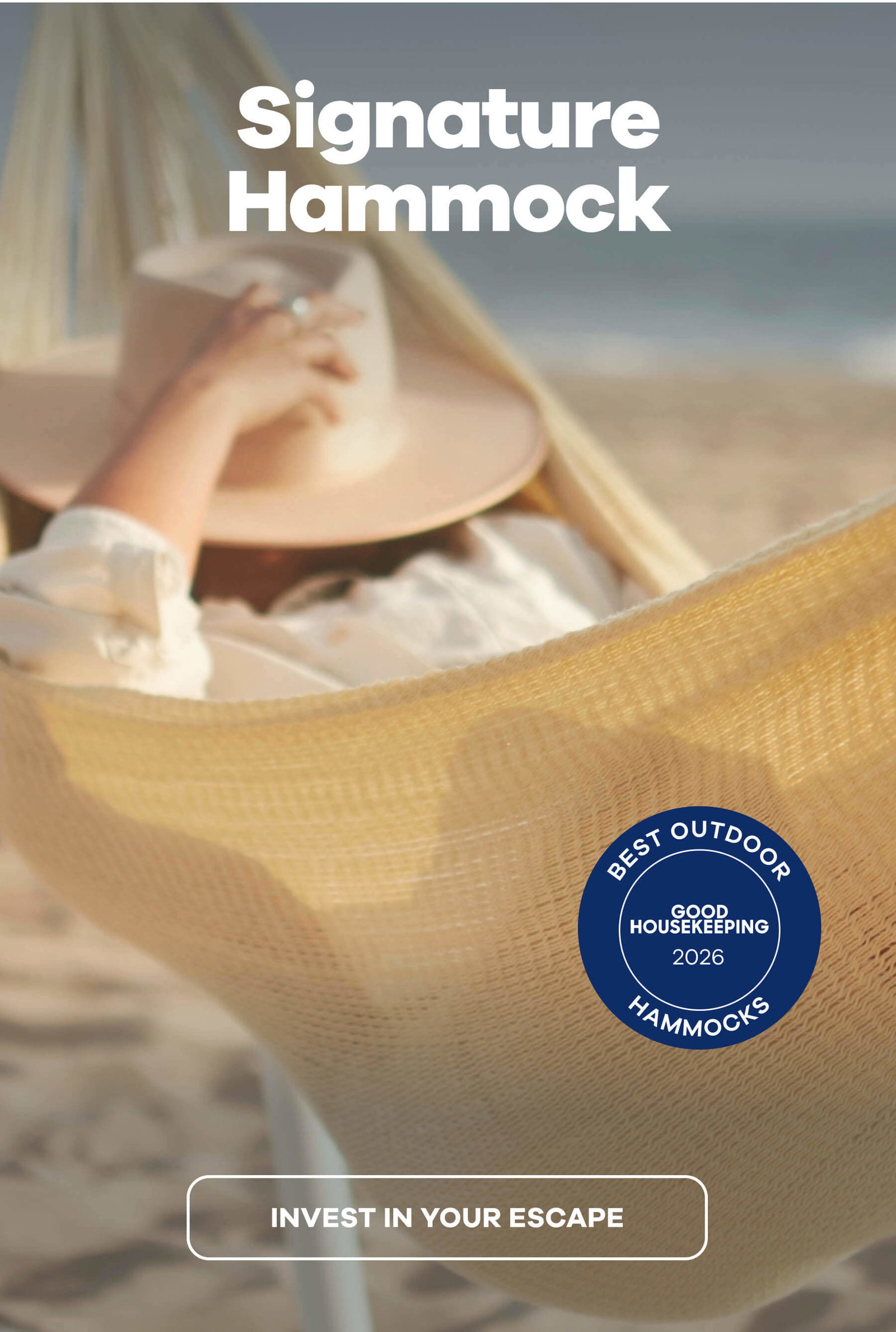 Signature Hammock BEST OUTDOOR GOOD HOUSEKEEPING 2026 HAMMOCKS INVEST IN YOUR ESCAPE