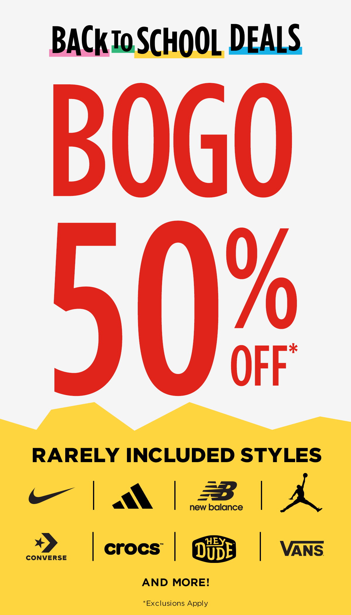 Back to School Deals | BOGO 50% Off | Rarely Included Styles