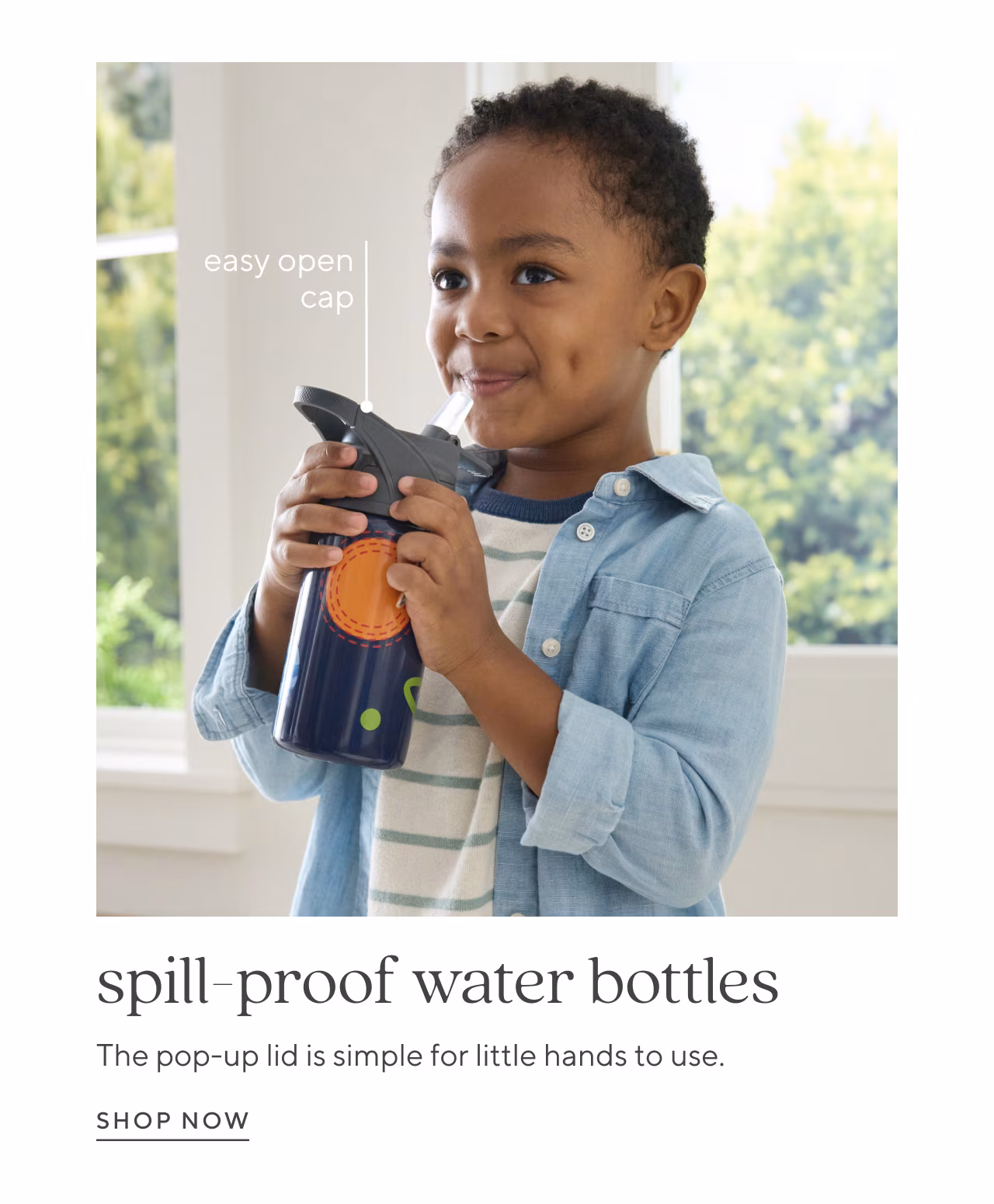 spill-proof water bottles