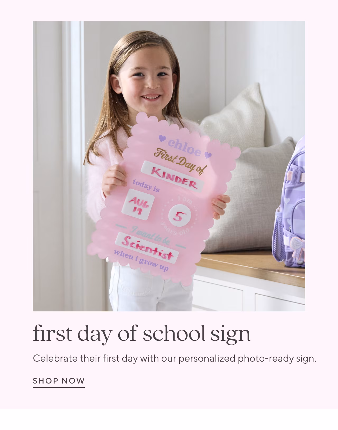 first day of school sign