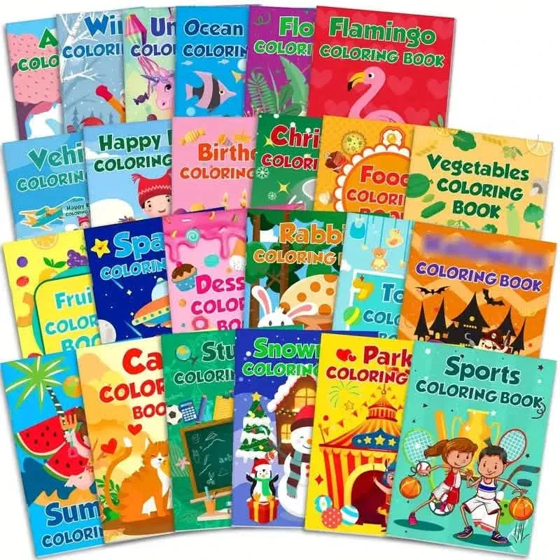 Image of 24-Pack: Small Coloring Books For Kids Ages 4-12