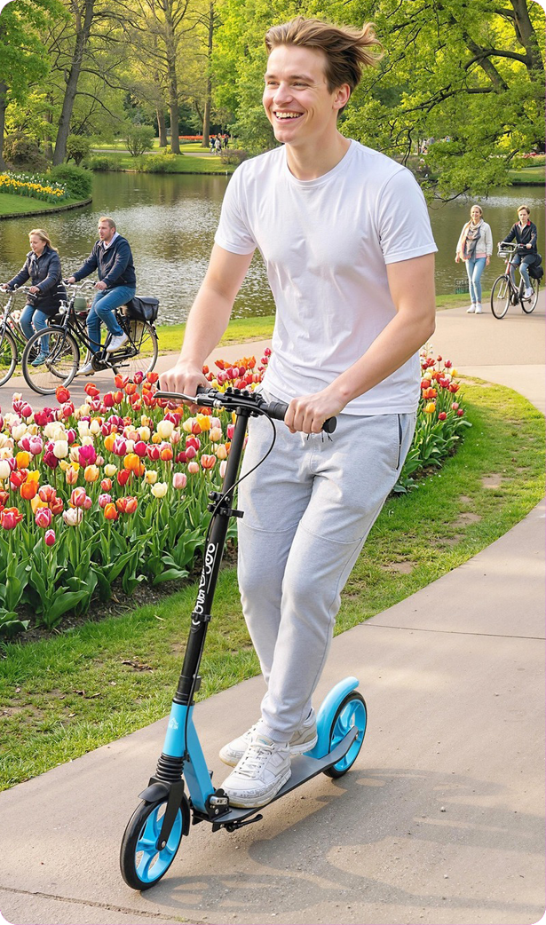 HOMCOM One click Folding Kick Scooter