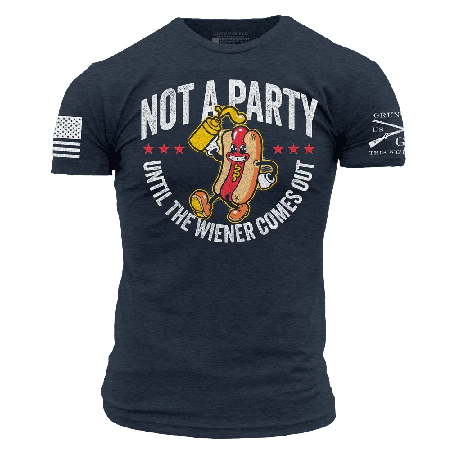 Image of Wiener Party T-Shirt - Midnight Navy
