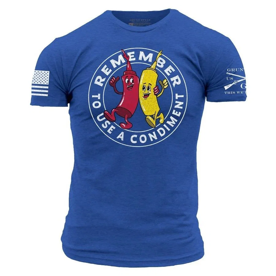 Image of Use A Condiment T-Shirt - Royal